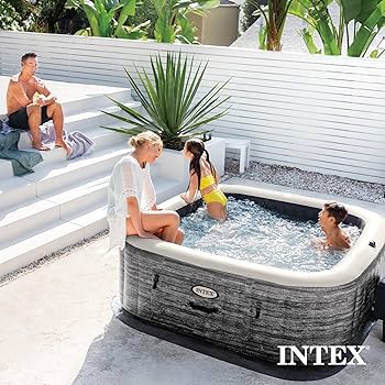 Amazon.com : INTEX 28451EH PureSpa Greystone Deluxe Spa Set